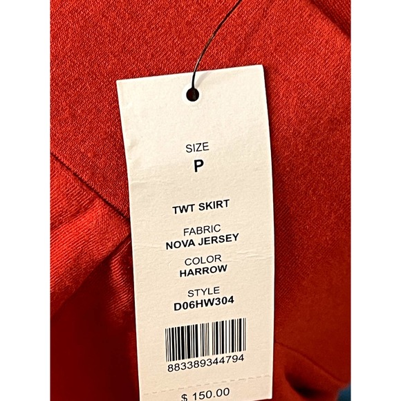 Helmut Lang Womens Skirt Stretchy Casual Wool Blend Harrow Red Sz. 26 Petite NWT - Picture 8 of 8